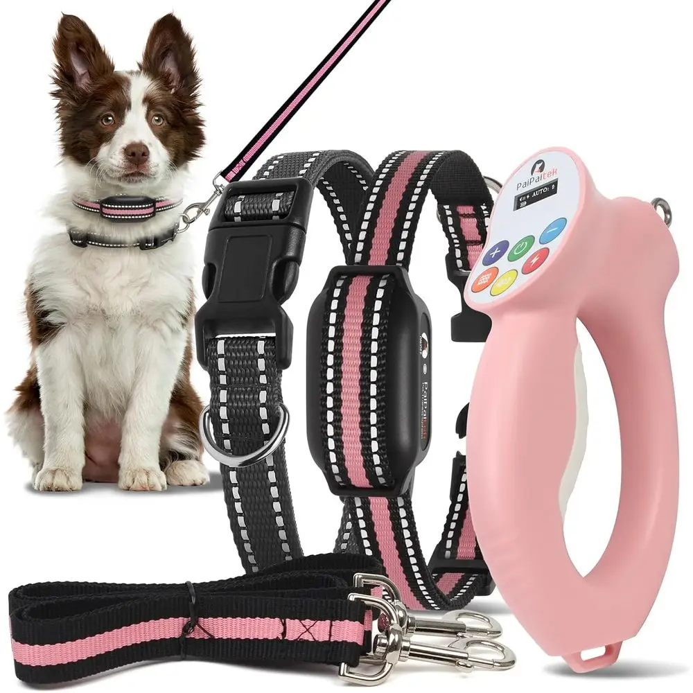 

Dog Shock Collar and No-Pull Training Leash Set, 1600ft Waterproof Dog Training Collar with Tension Sensor or Anti-Pull and Remo