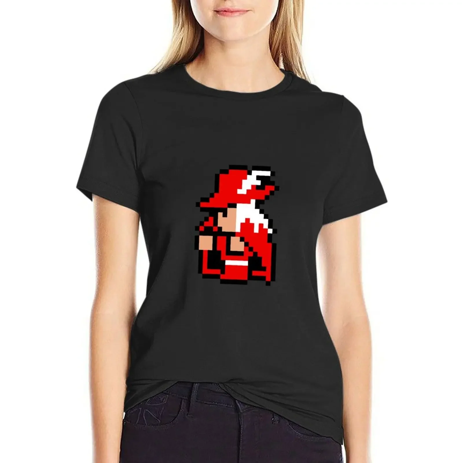 

pixel red mage T-Shirt blacks animal print shirt for girls animal print quick drying Women's tee shirt