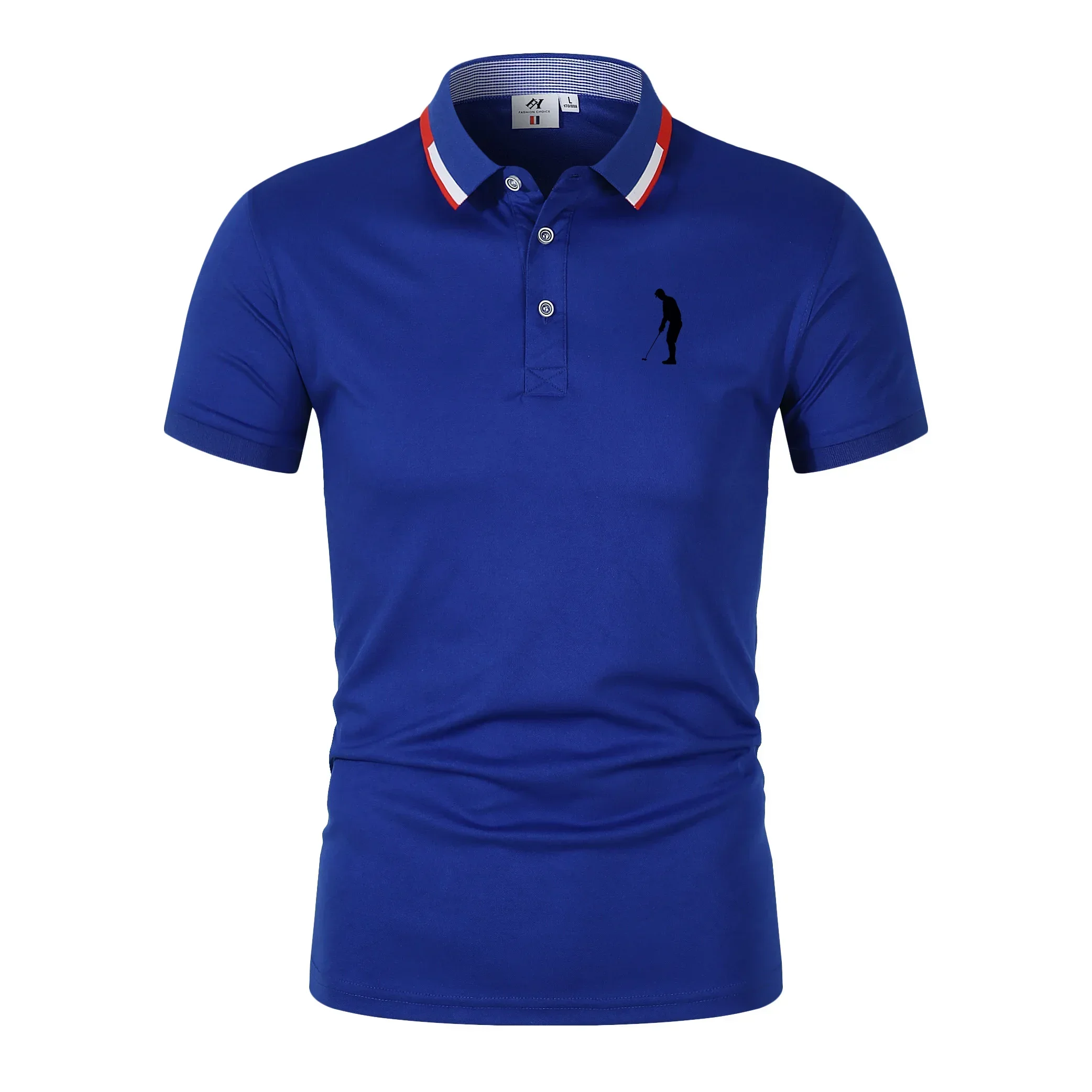 Camisa polo masculina de golfe, pulôveres de botão, tops masculinos, camiseta de lazer, manga curta com lapela, secagem rápida, verão, novo, 2022