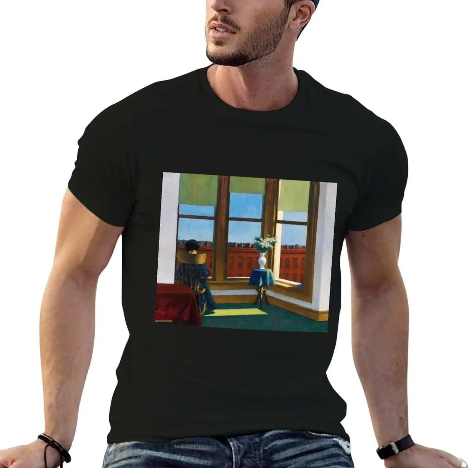 

Edward Hopper T-Shirt anime t shirts for man man graphic t shirt t shirts for man cotton soft T-shirt
