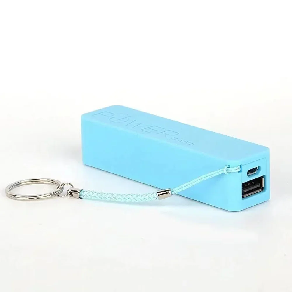 No Battery 5V1A 1Cell 18650 Battery Power Bank Case With Key Chain No Welding USB Charging DIY Portable Recycling Durable