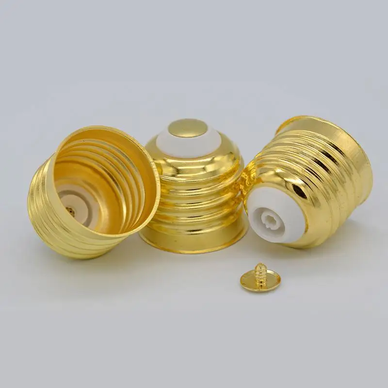 10Pcs Solder/Solder-Free Lamp Socket E27 Nickel-Plated Copper Screw Lamp Cap LED Bulb Socket Accessories