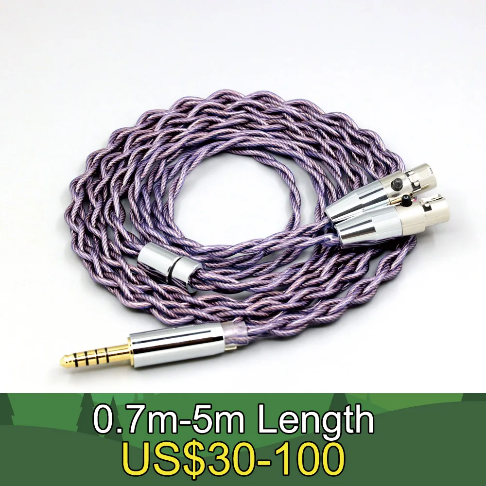 

Type2 1.8mm 140 cores litz 7N OCC Headphone Earphone Cable For Abyss AB 1266 Phi TC Dual Mini xlr 3 pin head(amame) LN008681