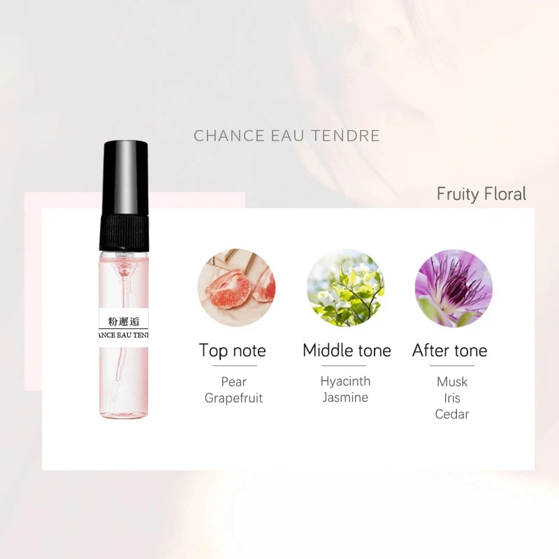 عطر زيتي 5 مل للنساء والرجال عينة رذاذ عطر سائل يدوم طويلاً نكهة الزهور والفاكهة للاستخدام اليومي