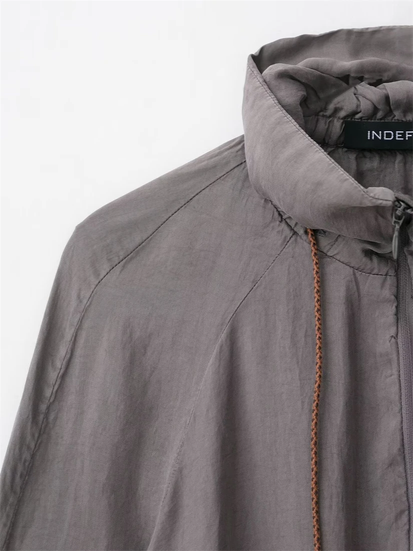 Novo 2025 moda feminina manga longa jaqueta piloto topo feminino elegante casual outerwear