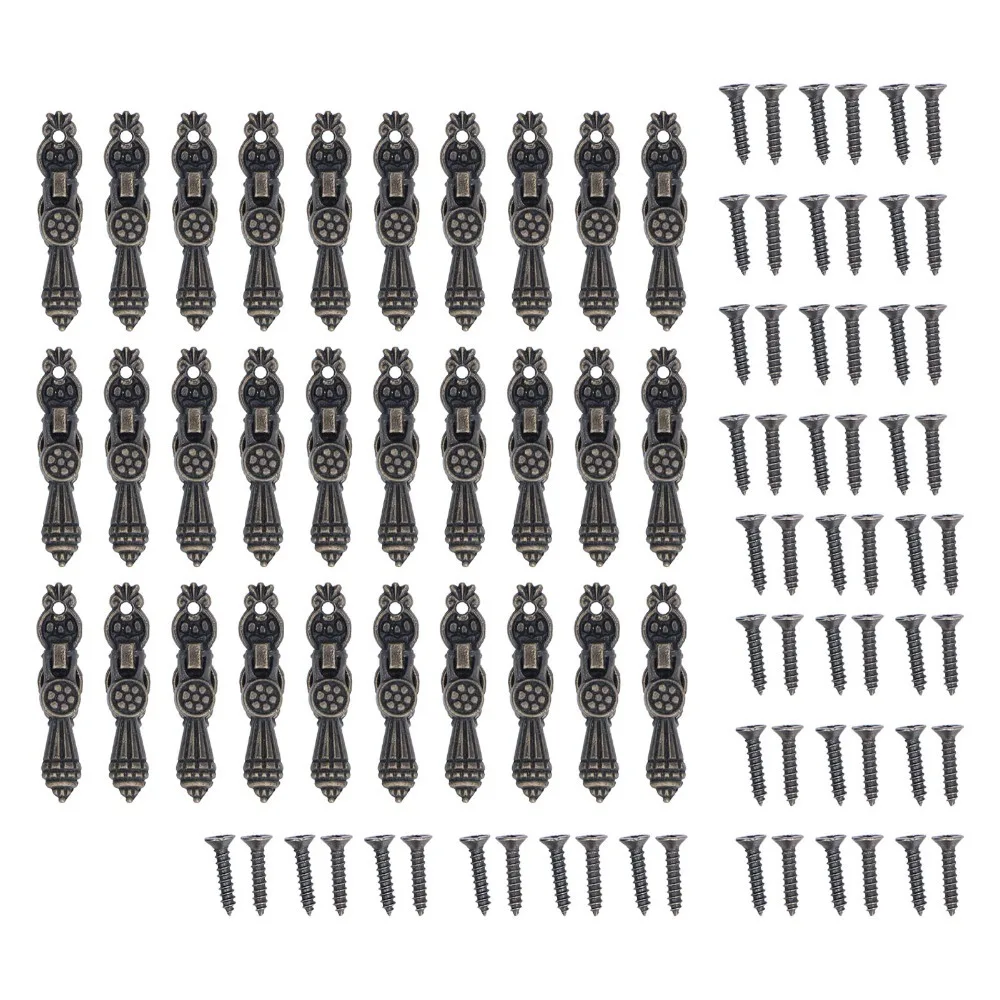 

30pcs Locks Mini Cabinet Pulls Alloy Pendant Vintage Cabinet Handles European Drawer Pulls Furniture Cabinet