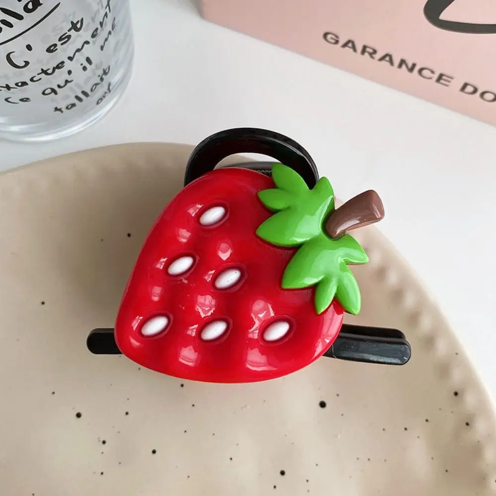 Cute Pineapple Fruit Hair Claw Watermelon Korean Style Strawberry Claw Clip Headwear Hair Accessories Large Shark Clip Daily