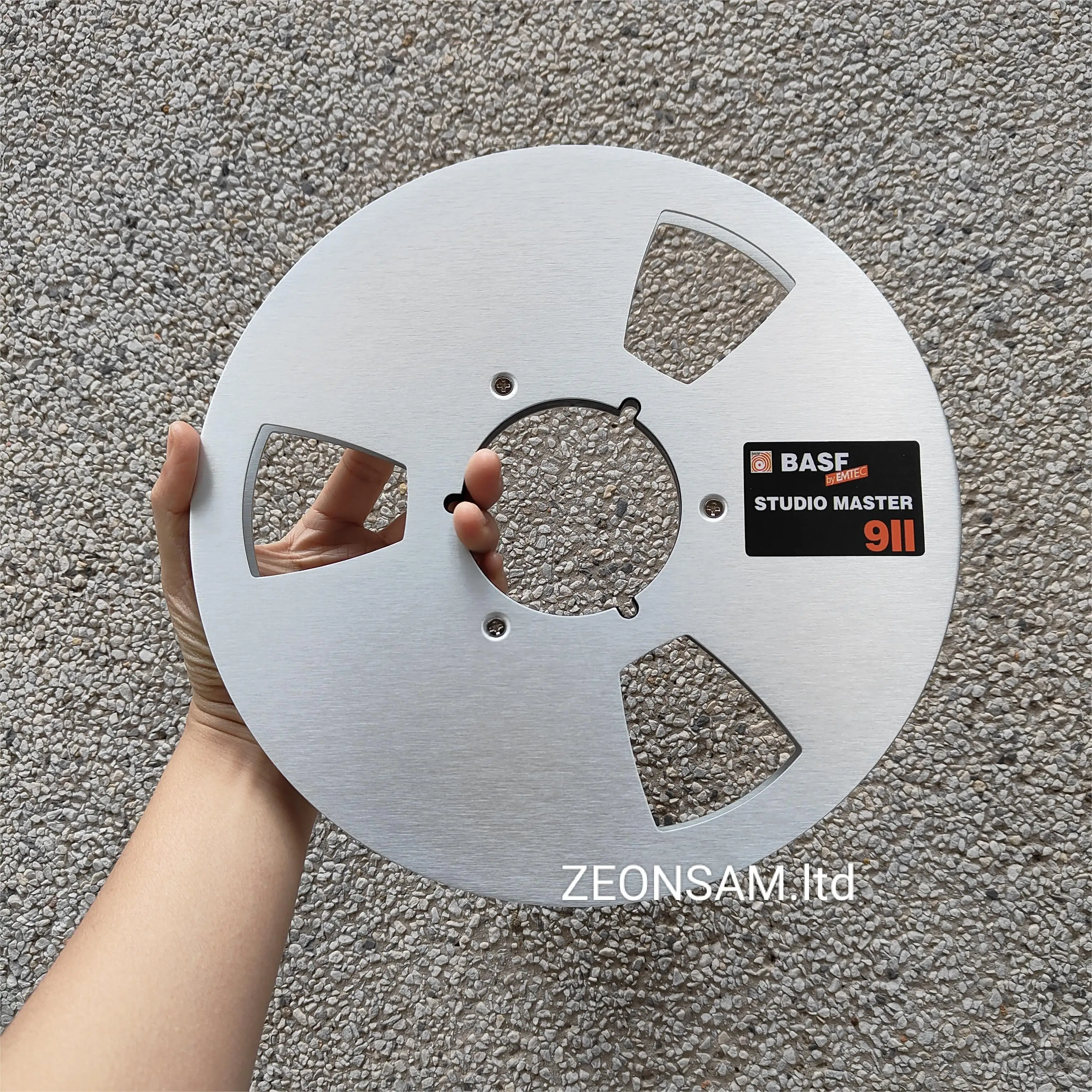 

10.5" X 1/4" Inch Empty Tape Reel Nab Hub Reel-To-Reel Recorders Accessory Empty Aluminum Disc Opening Machine Parts By BASF