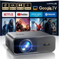 Wimius 4K Projector Google TV 1200ANSI Laser WiFi6 Native 1080P Home Theater Movie Projectors beam for Netflix Beamer Proyector