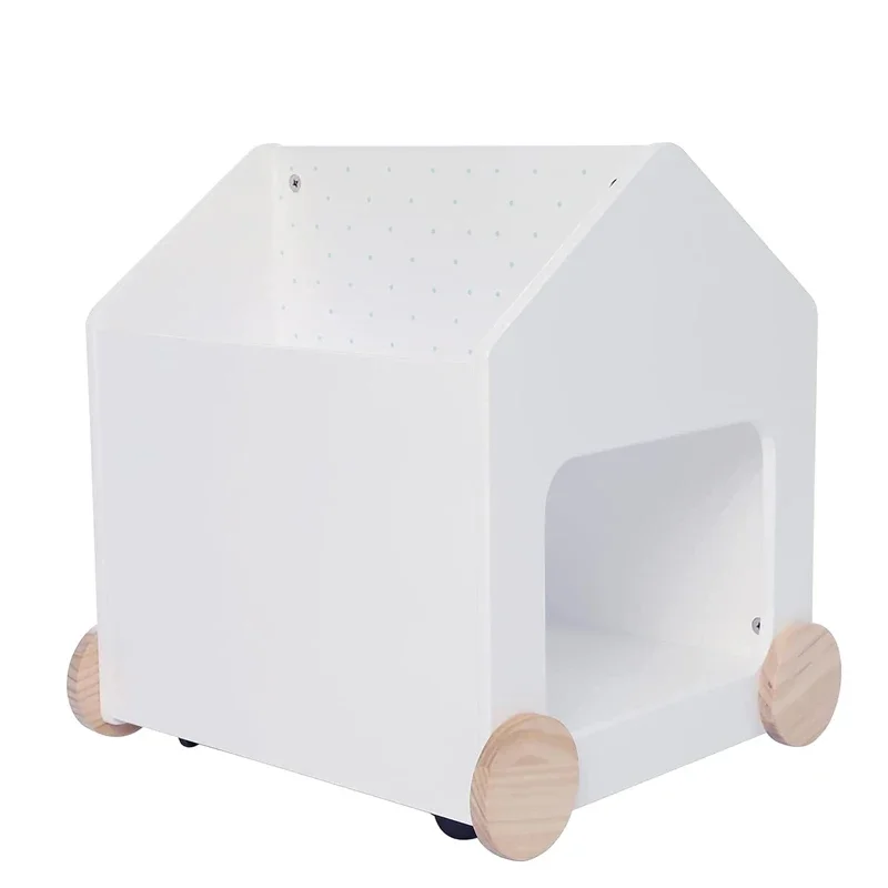 

Wooden children's bookshelf storage device