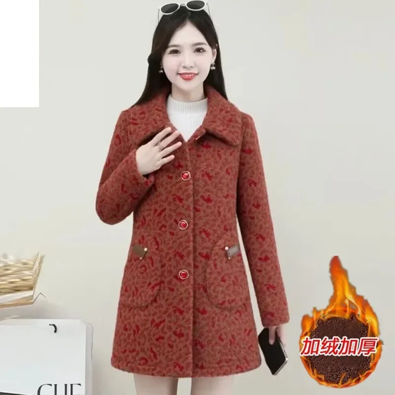 

2023 Autumn Winter Women New High End Mink Velvet Mid Length Plush Coat Fashionable Westernized Arctic Mink Fur Integrated Coat