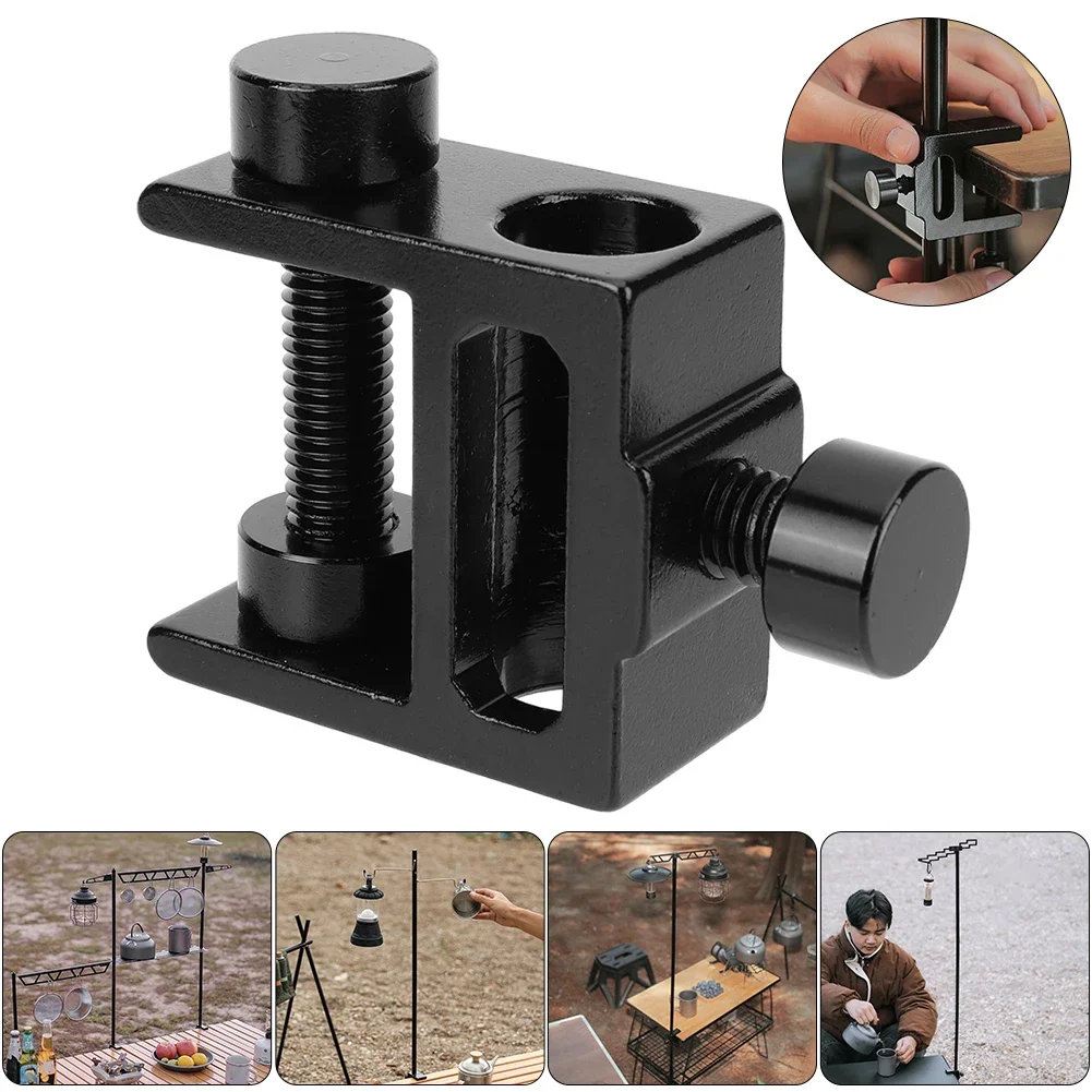 Camping Lamp Table Clip Table Clamp Light Stand Multifunction Aluminum Alloy Heavy Duty for Table Thickness Less Than 28mm