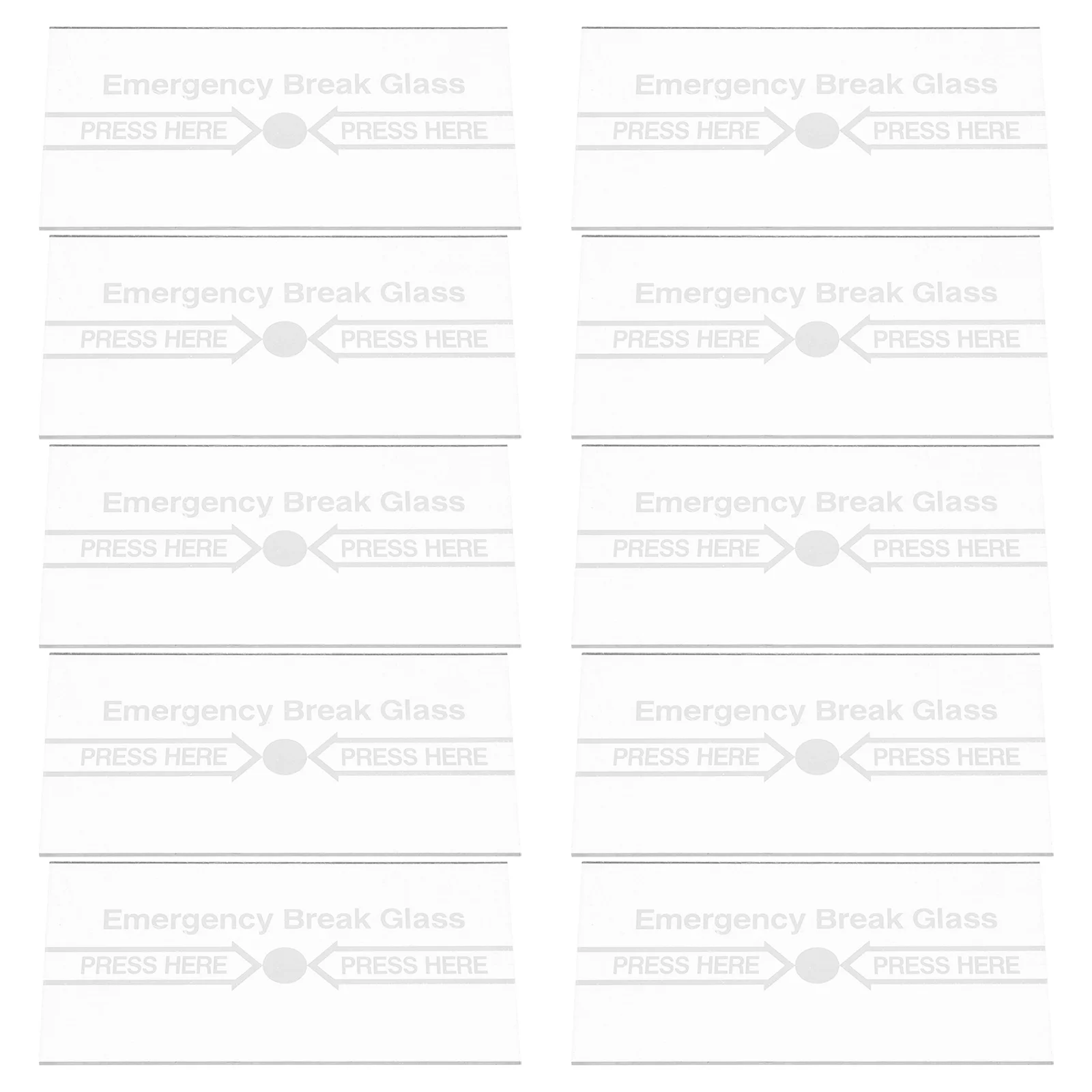 10pcs Fire Alarm Glass Breakage Cover Clear Replacement For Manual Switch Emergency Systems Compatible With Fire Alarm Manual