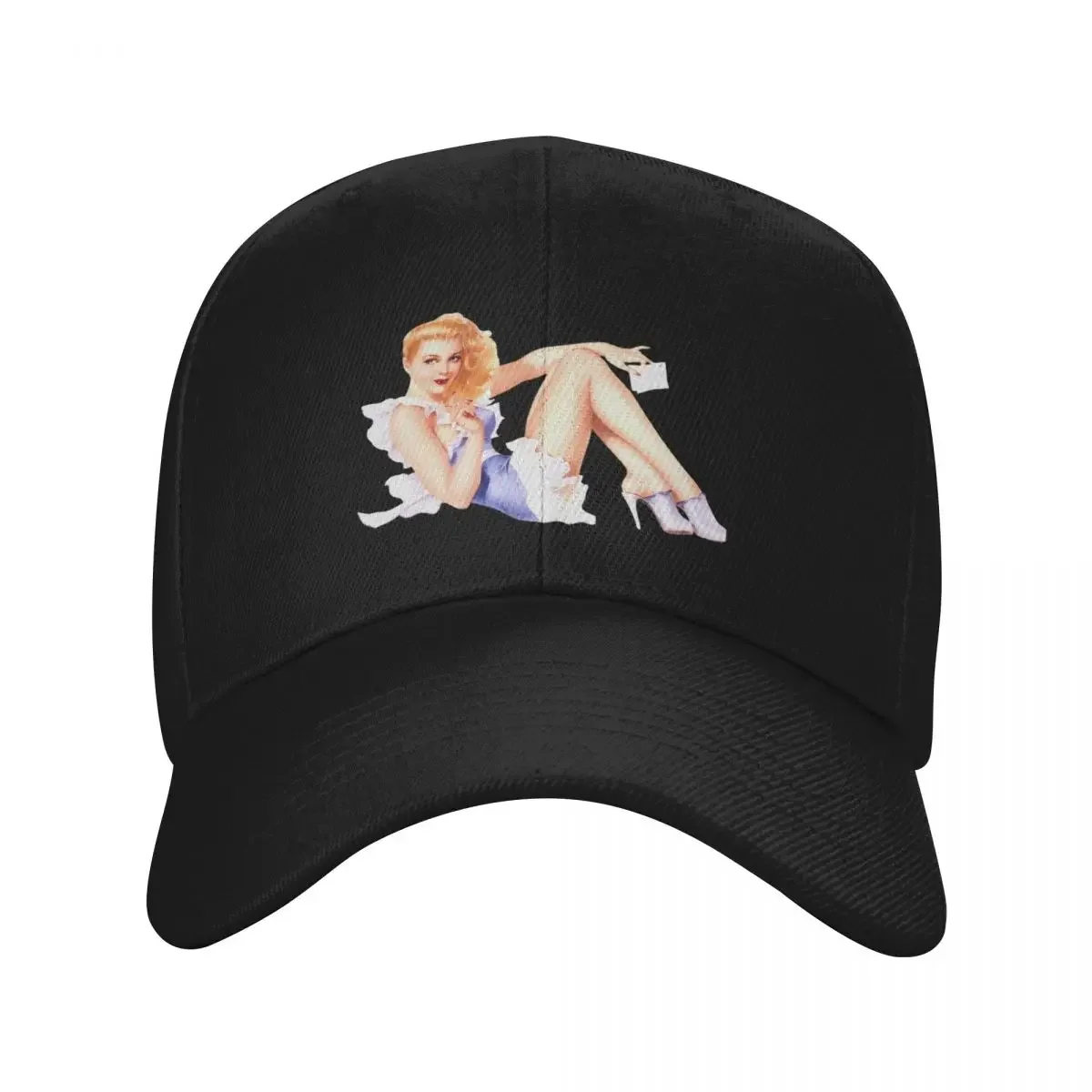 Order Please by Alberto Vargas Remastered Xzendor7 Classic Old Masters Vintage Art Reproductions Baseball Cap