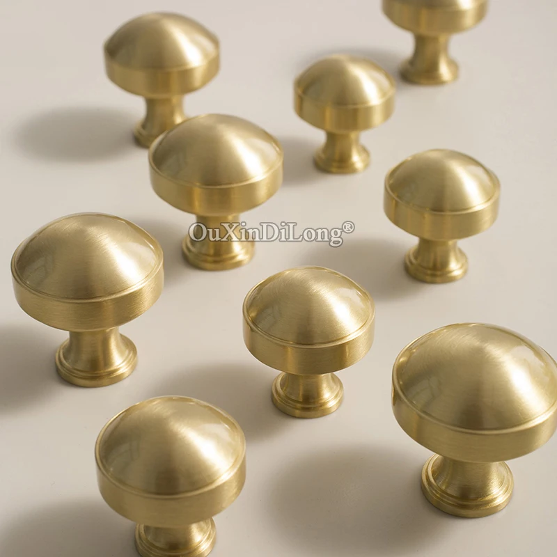 

Round Design 8PCS Solid Brass European Furniture Pulls Handles Drawer Knobs Cupboard Wardrobe Closet TV Cabinet Door Pulls Knobs