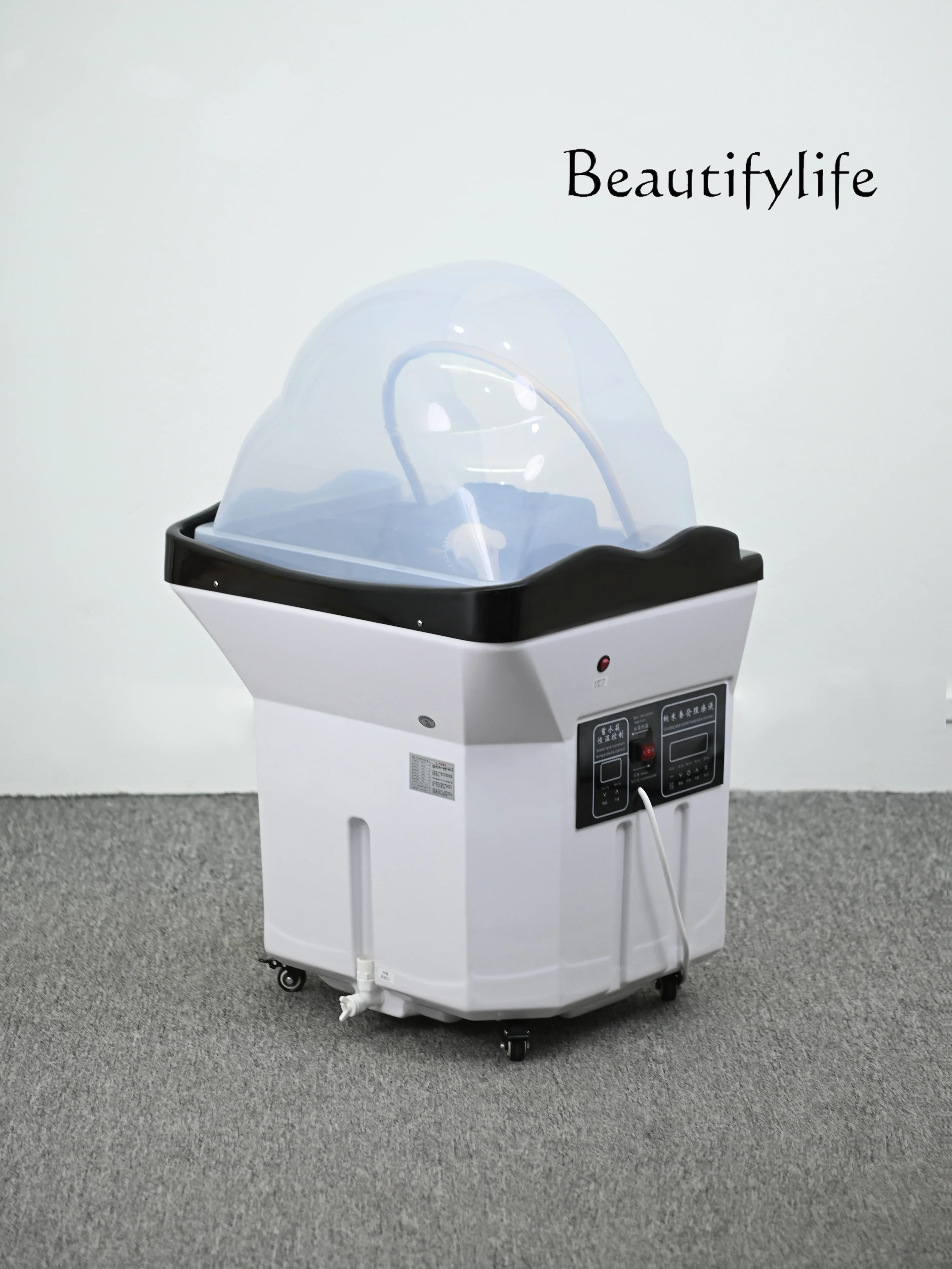 Water circulation fumigation removable hair treatment shampoo basin for beauty salons