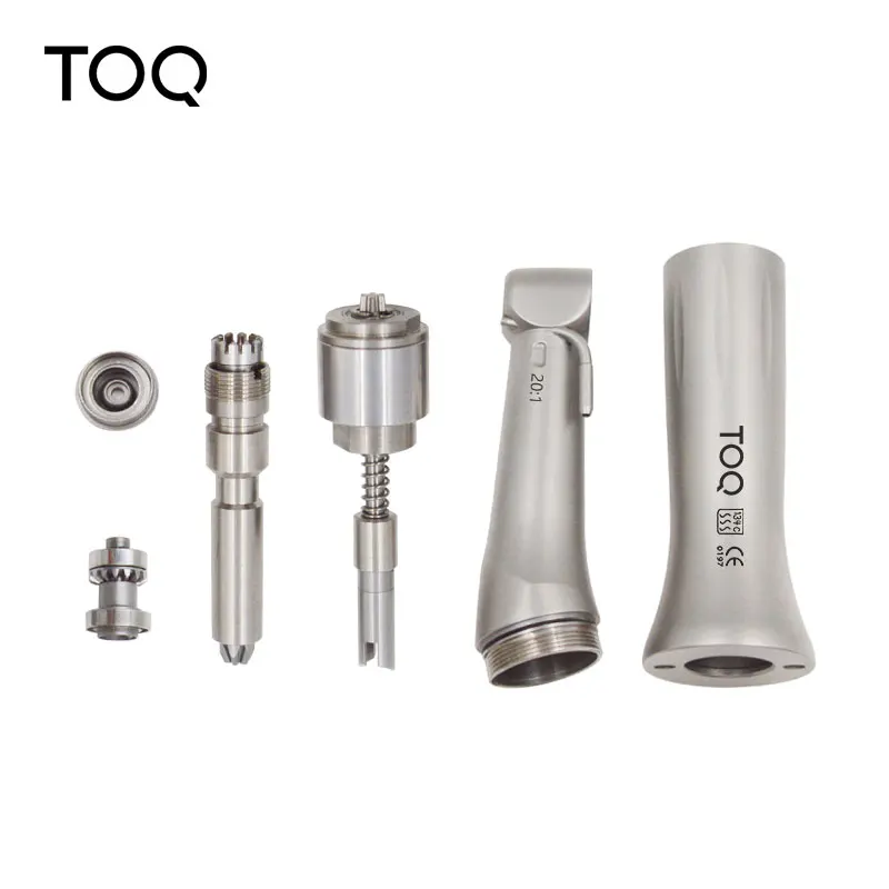 Dental Turbine 20:1 Implant Push Button Contra Angle Low Speed Air Handpiece Precision Power Implant Procedures Dentistry Tools