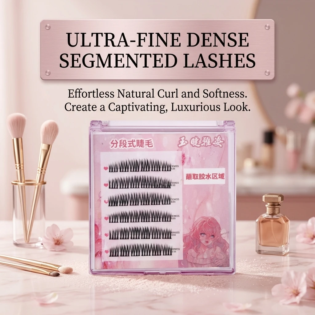 V Shaped Fluffy Eyelashes DIY Segemented Korean Girl's Group Style False Eyelash Lazy Natural Curling Indivudual Lash Extensions