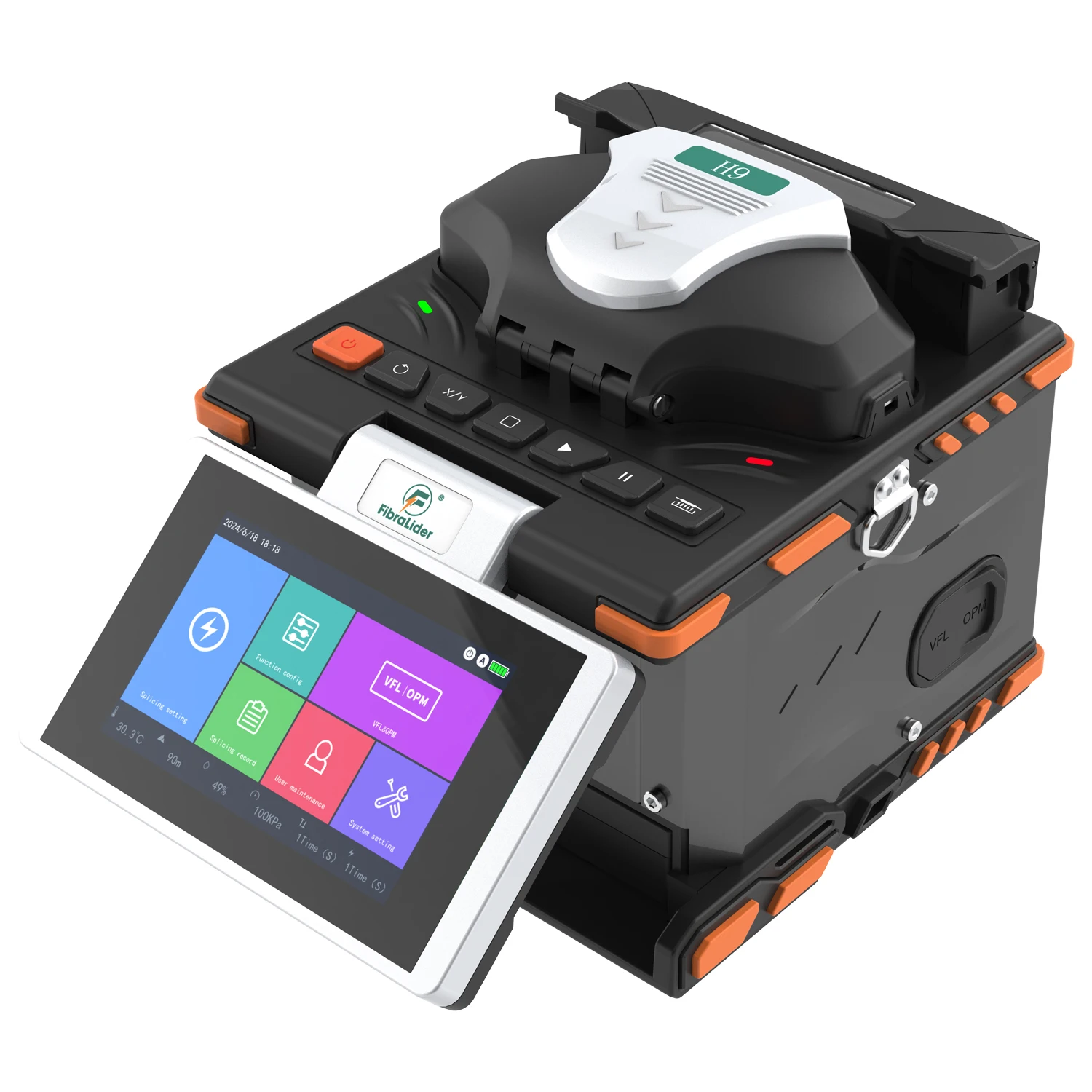 Factory Direct Sale Optical Fiber Welding Machine Touch Screen Built-in OPM VFL Optical Cable Splicing Machine