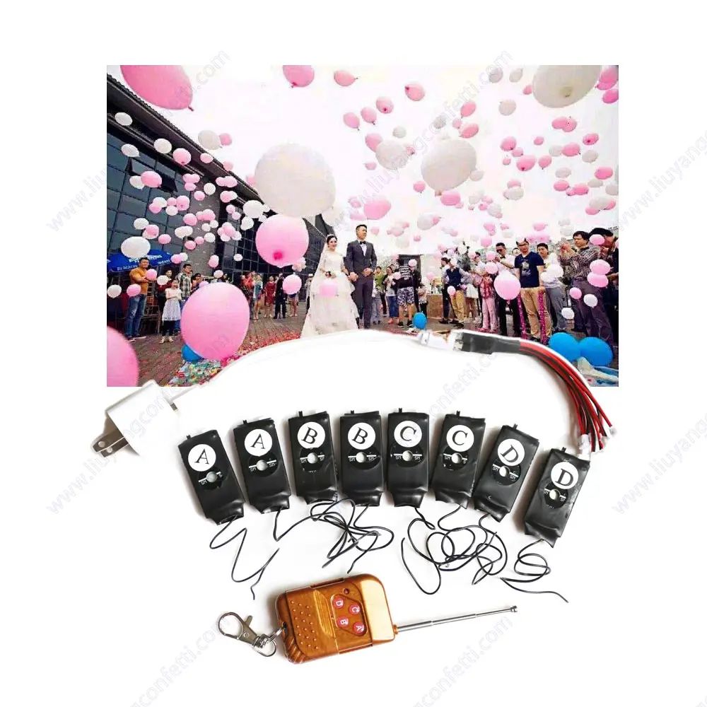 

8 Cue Remote Control Balloon Bursting System Balloon Stuffing Tool For Wedding Party Birthday detonation Mariage Bride Event FX