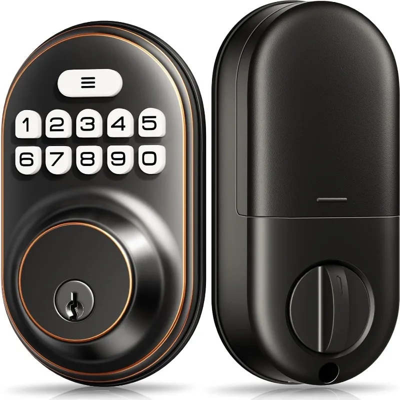 Keyless Entry Door Lock, Electronic Keypad Deadbolt, Keyed Entry, Auto Lock, Anti-Peeking Password