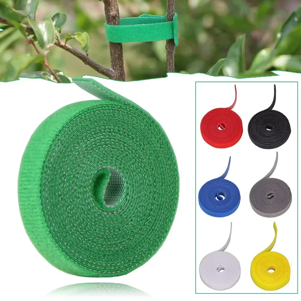 1 Roll 2M Nylon Plant Bandage Hook Tie Reusable  Fastener Tape Adjustable Plant Support Bonsai Tools for Home Garden Accessories