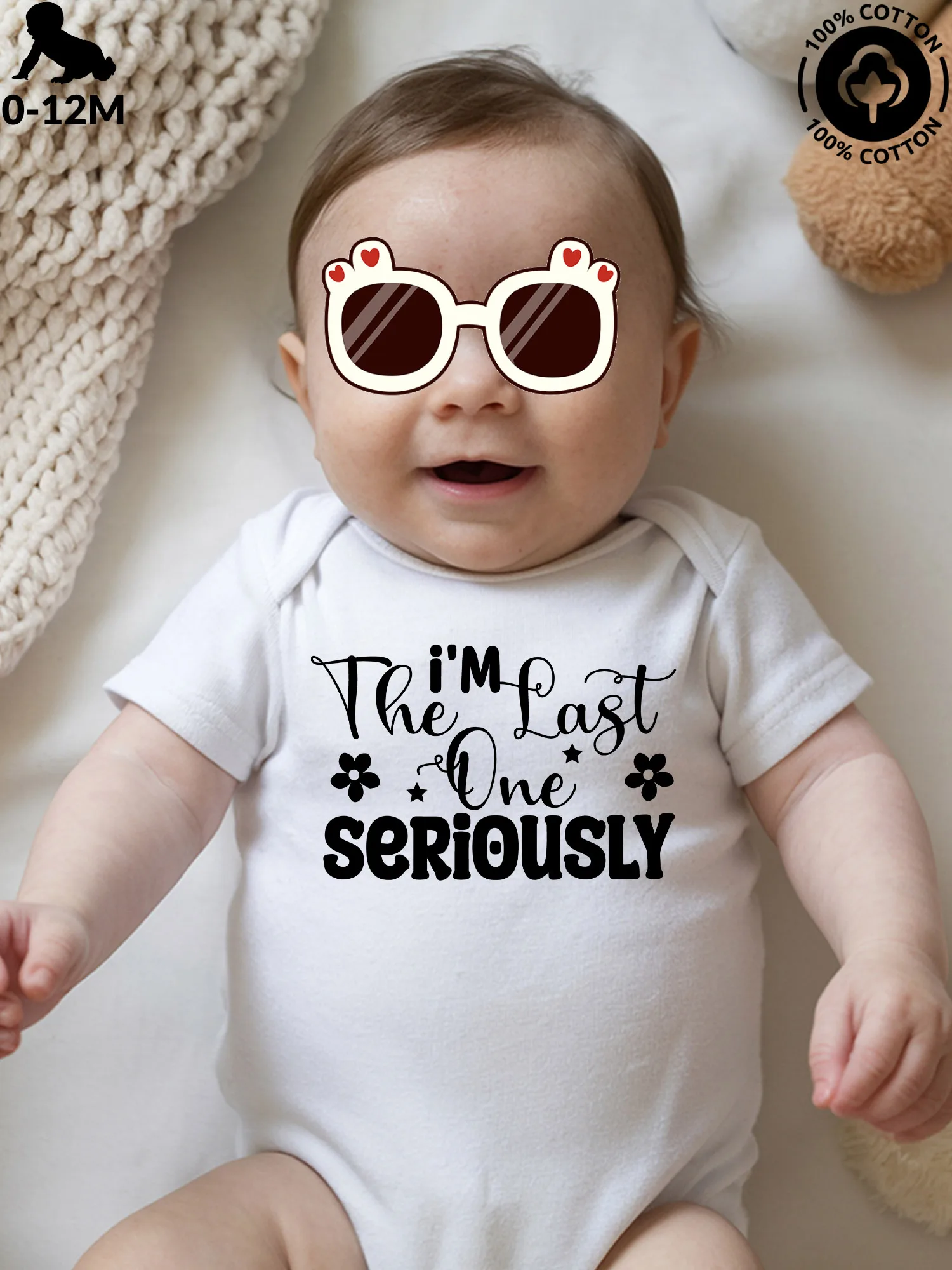 

I'm The Last One Seriously Unisex Baby Crawling Suit, Pure Cotton Skin Care Onesie, All-Season Wear Bodysuit 190GSM