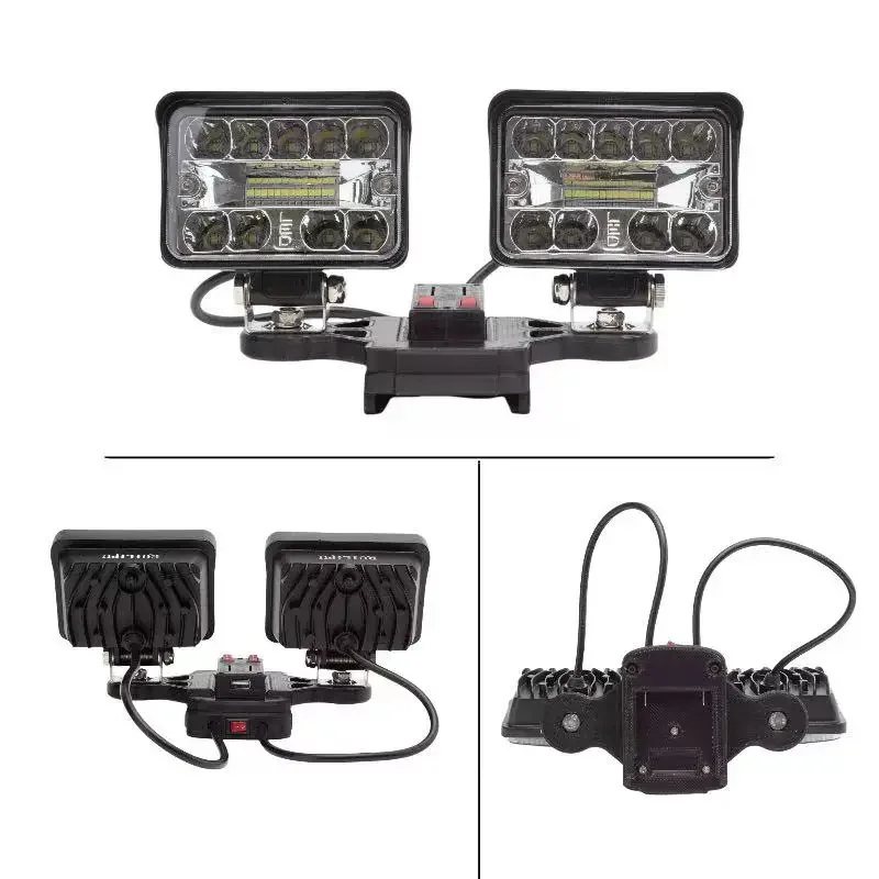 for BOSCH 18v Series Lithium Battery LED Work Light 2 headlights w/USB Camping Light Rechargeable   (Battery Not Included)