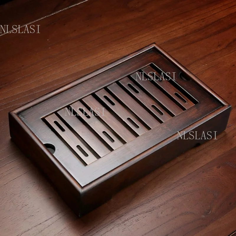 Bamboo-made Drainable Tea Tray Household Chinese Style Pallet Rectangle Kungfu Teaset Tea Tray Tea Ceremony Accessories