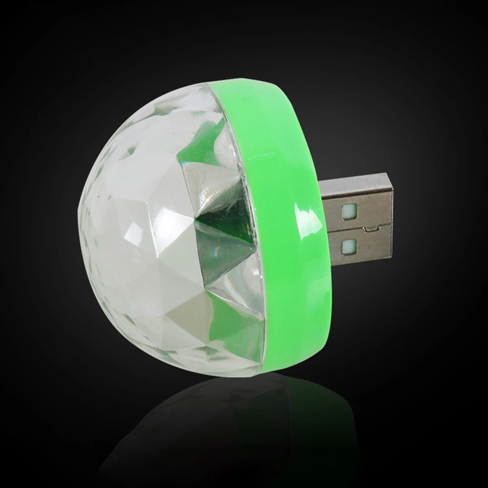 LED Light Bright USB Disco Stage Ball Light Lights DJ Stage Karaoke Rotating Sound Effect