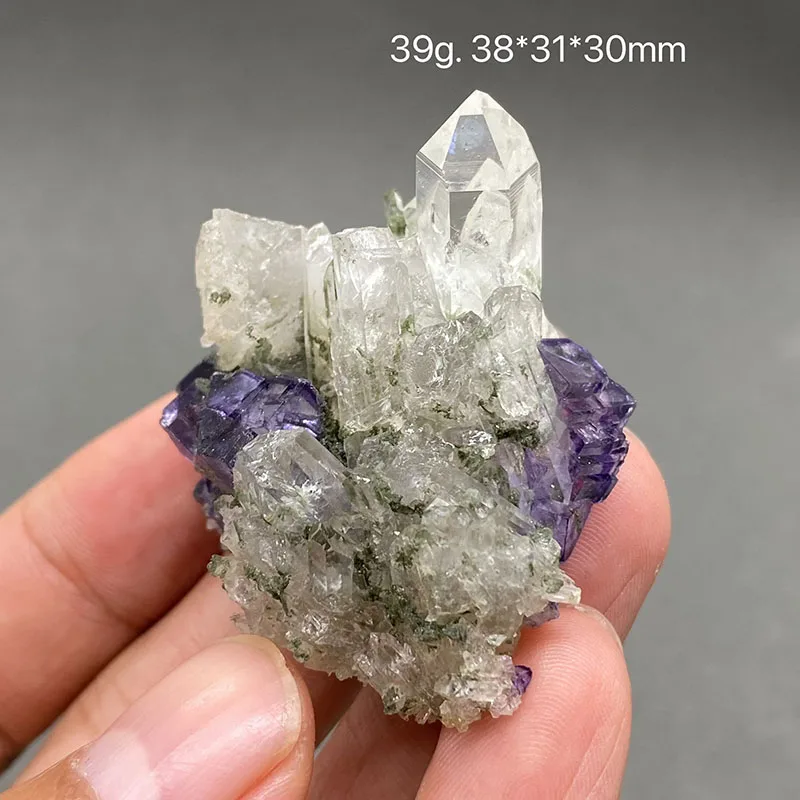 100% Natural China Hunan Yaogangxian Fluorite Crystal Rough Stone Quartz Mineral Healing Crystal