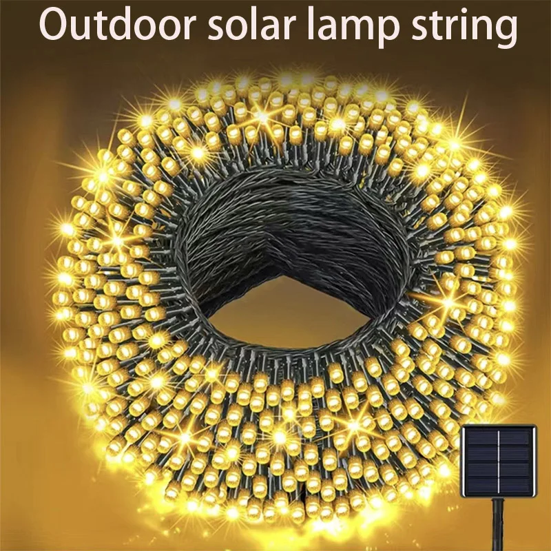 Solar String Fairy Light LED Waterproof Outdoor 5M/12M/22M Garland Street Lamp Festoon Christmas Party For Garden Decor