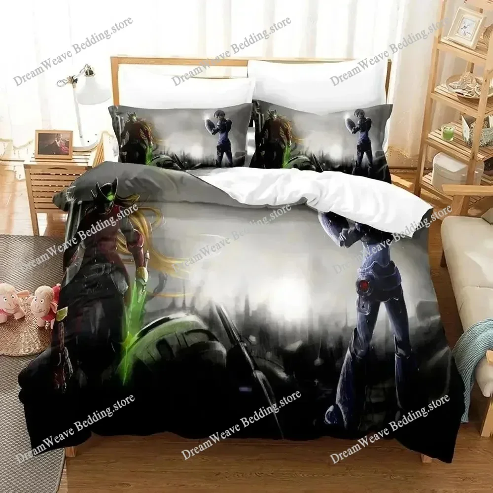 New Mega Man X Dive Bedding Set Single Twin Full Queen King Size Bed Set Adult Kid Bedroom Duvet Cover Sets 3D Print Game AnimeF