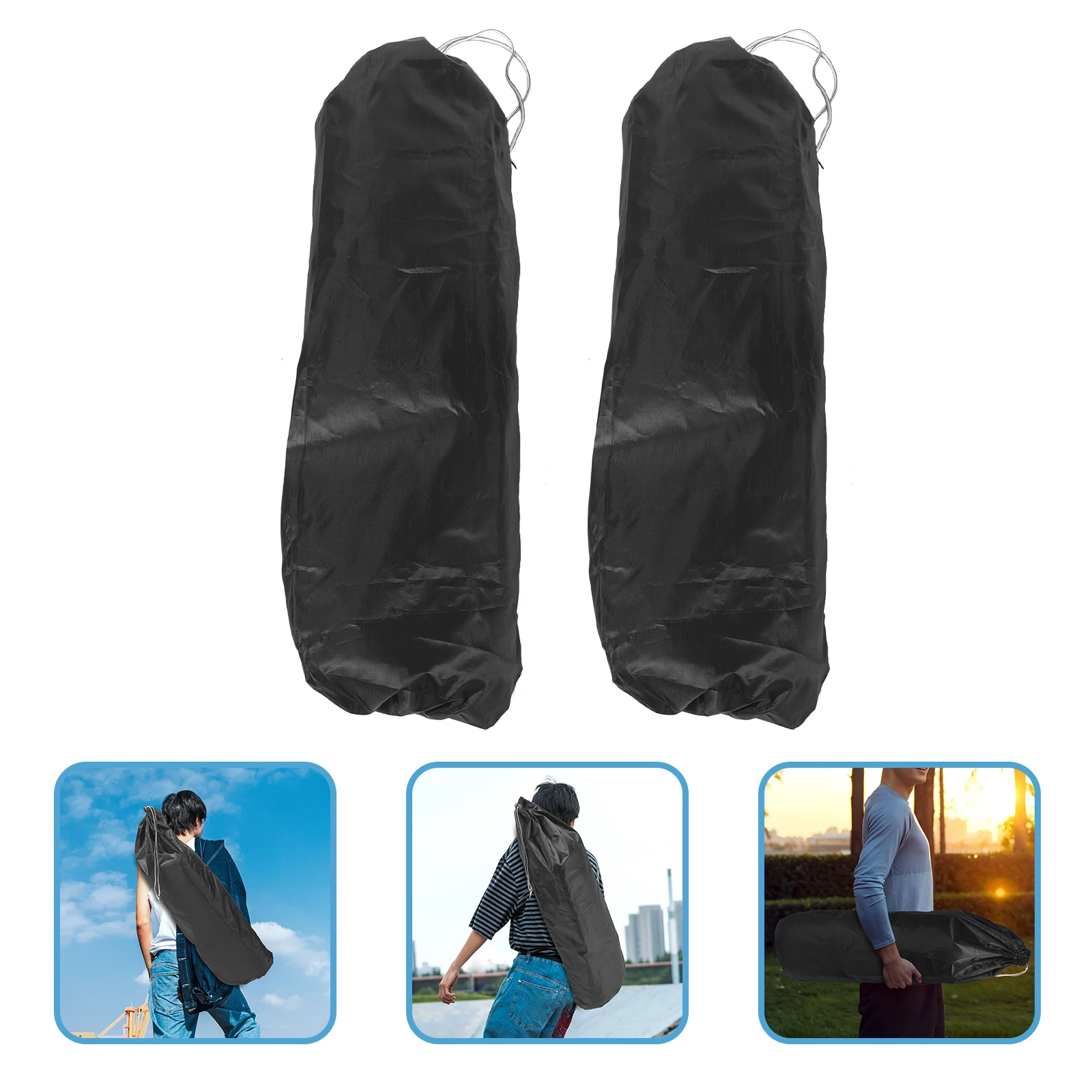 

2 Pcs Skateboard Backpack Shoulder Skateboarding Accessories Storage Bag Accessory Carrier Major