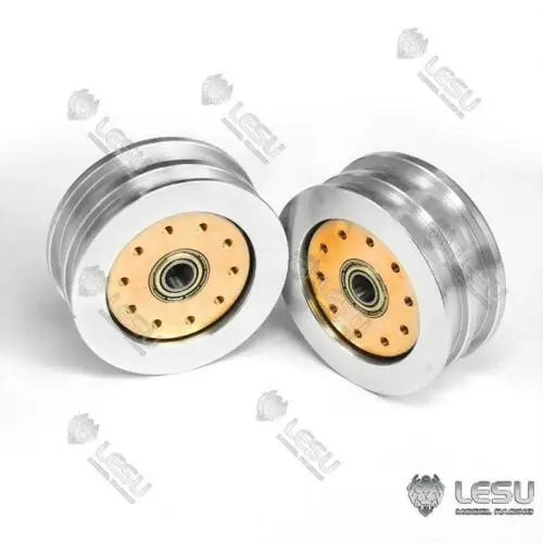 1/14 rc lesu cubo de roda dianteira de metal 1 par para empilhadeira de controle remoto modelo diy peças de reposição brinquedo th16713