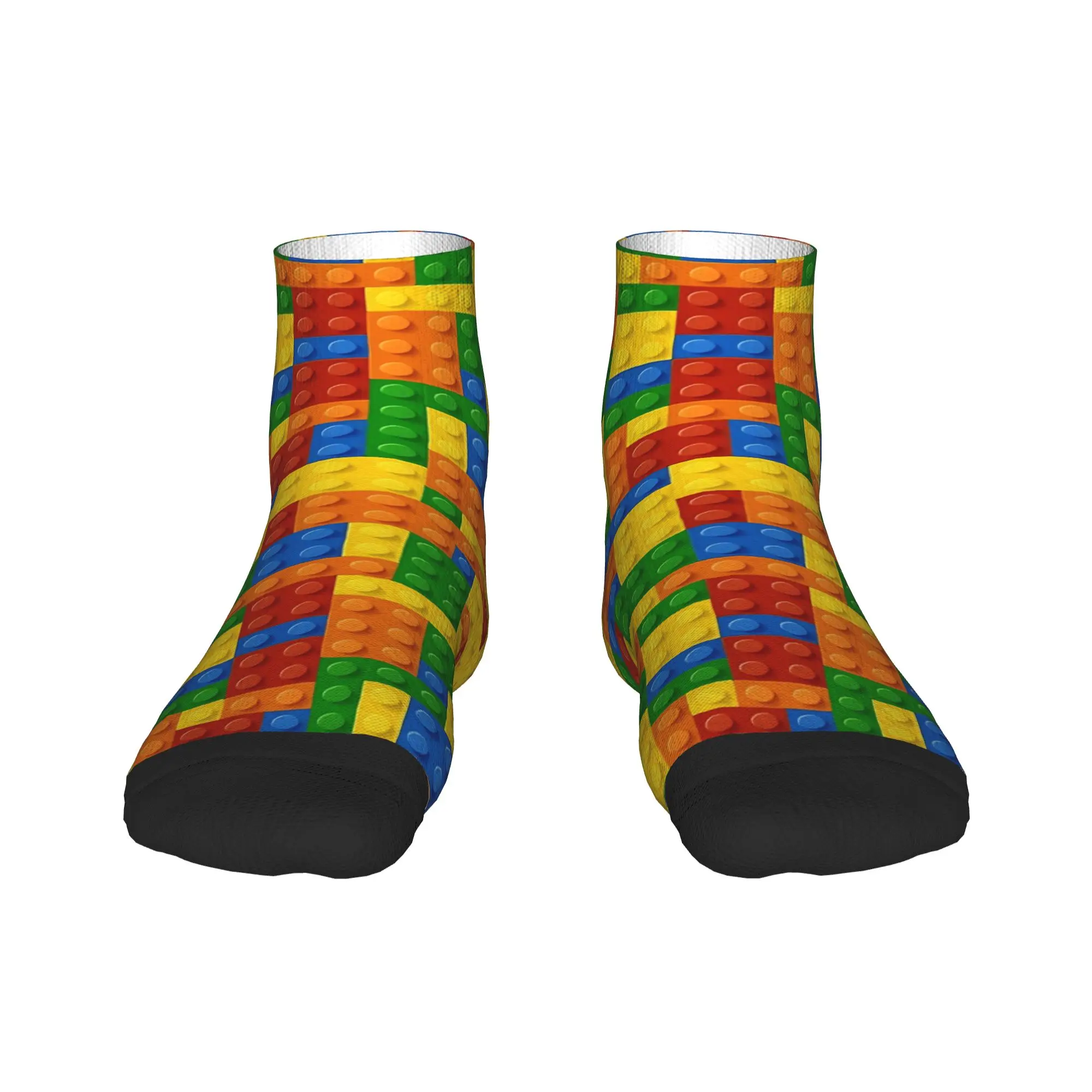 Playing Blocks Pattern Building Blocks Casual Socks For Men Fashion Comfortable Ankle Socks Summer Outdoor Pattern Anti Sock