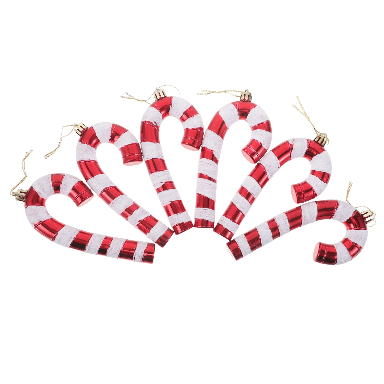 

6 Pcs Christmas Candy Cane Tree Ornament Theme Ornaments Large Hanging Decorations