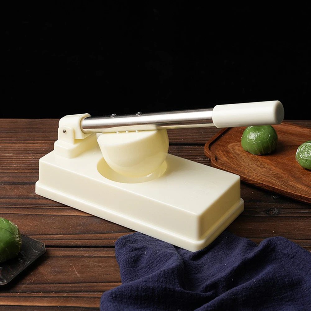 Hand Press Sweet Green Rice Balls Skin Molds Non-Stick Efficient Dumpling Skin Wrapper Mold Labor-Saving Oval Dough Press Maker