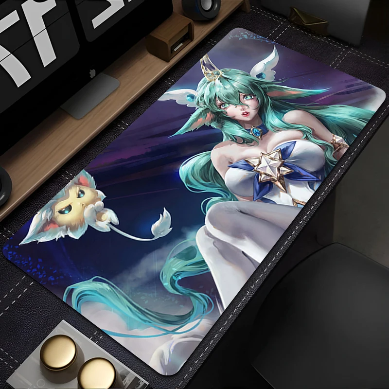 

Soraka League Of Legends Mouse Pad Laptop Sexy Anime Girl Gaming Mousepad Non Slip Desk Mat PC Gamer Cabinet Keyboard Rug Carpet