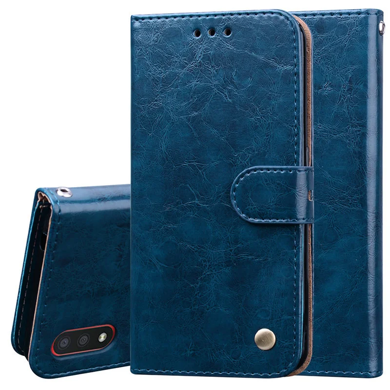 Чехол-книжка с откидной крышкой для Samsung Galaxy A01 2019 A015F 5,7 ', кожаный чехол-бумажник, мягкий чехол из ТПУ для Samsung A01 A 01, задняя крышка
