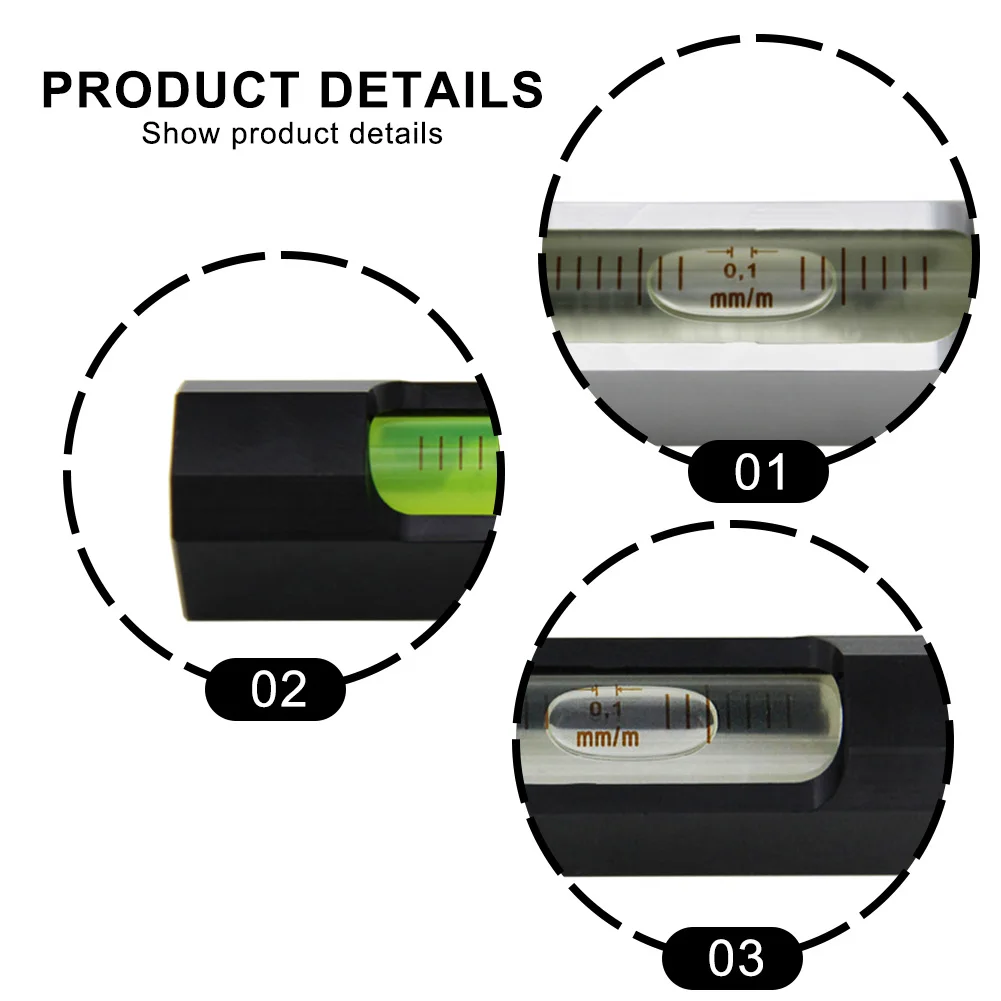 1pc 85x20x20mm Strip Level Meter High Meter Level Bead Portable Level Rule Level Aligner Construction Tools For Leveling Alignme