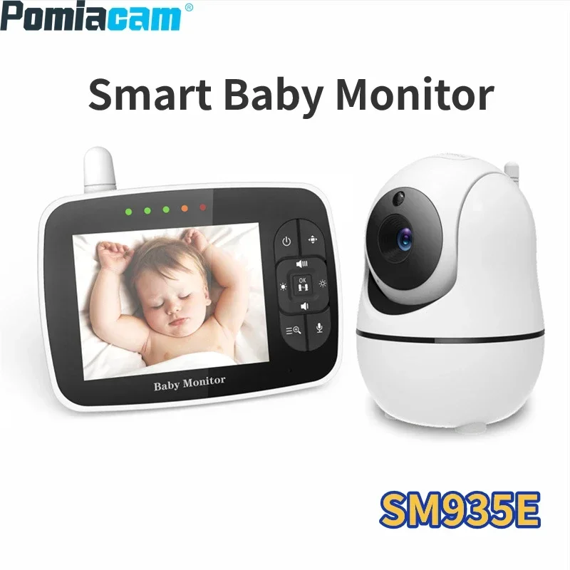 Color LCD Screen Baby Monitor 720P 3.5 Inch Baby Mobile Phone Wifi Safe Sleep Song Baby Nanny Night Vision Monitor SM935E