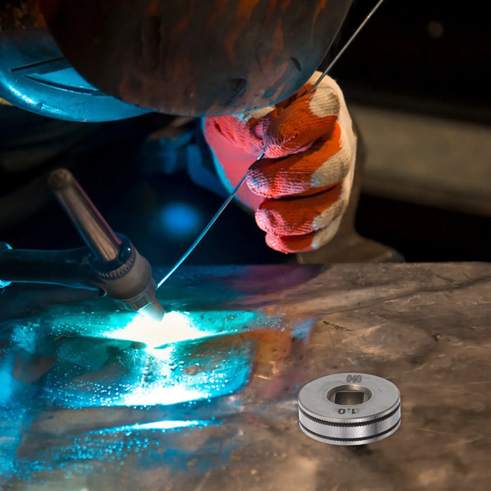 Steel Welding Wire Feed Roller Assembly for Mig Welders Precision Knurled Groove Drive Rollers Compatible with Gas