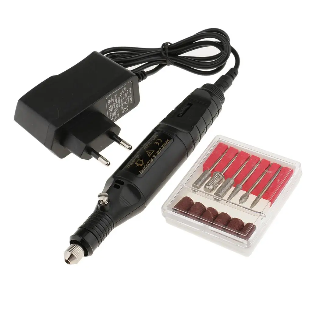 Mini lime électrique portable, perceuse à ongles, Kit de Machine de manucure, prise ue