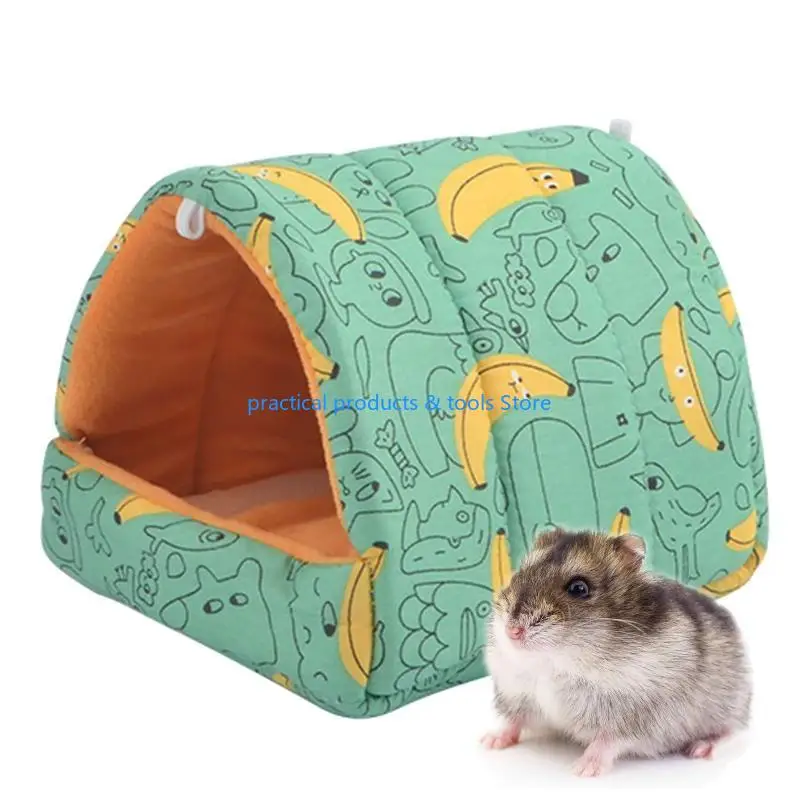 77jb hamster winter bedschuilplaatsen pluche huizen dierennest schattig warm huis voor egel suiker zweefvliegtuig meerdere