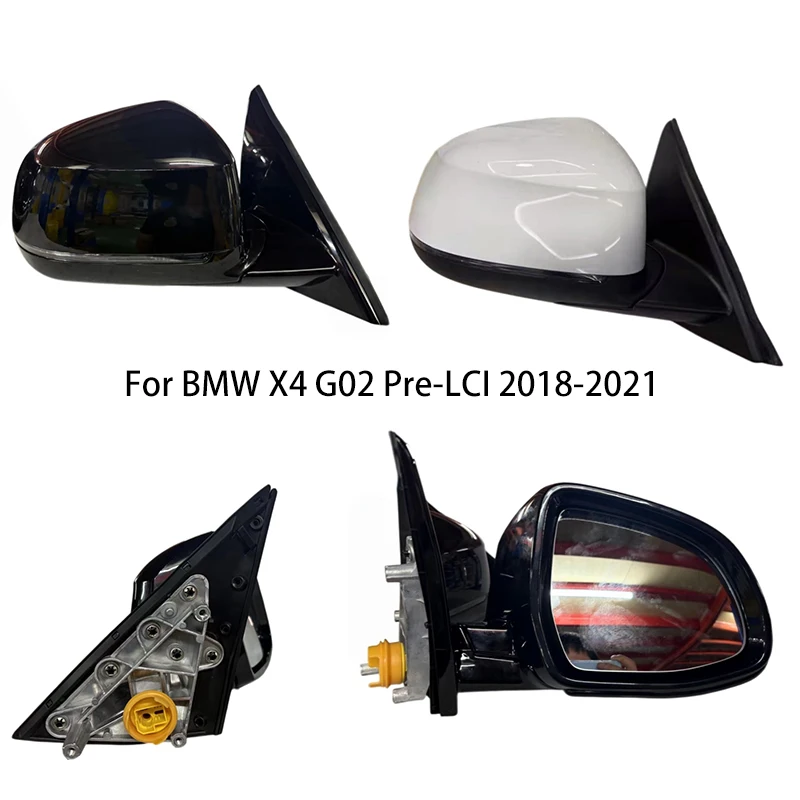LHD Side Rearview Mirror Assembly For BMW X4 G02 Pre-LCI 2018-2021 Electric Folding Heated Mirror BSD blind spot & 360 camera