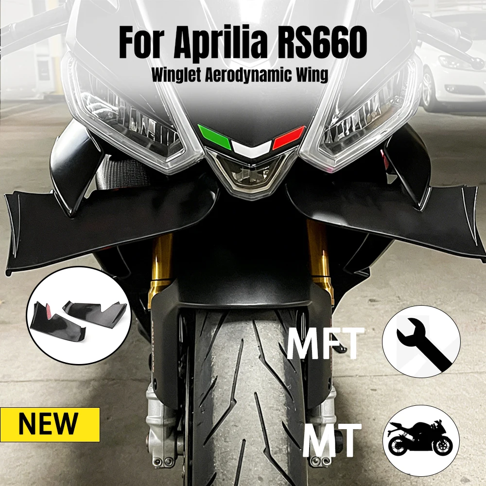For Aprilia RS660 RS 660 rs660 21-24 Stabilizing wing Motorcycle Winglet Aerodynamic Wing Kit Spoiler Accessories Carbon fiber