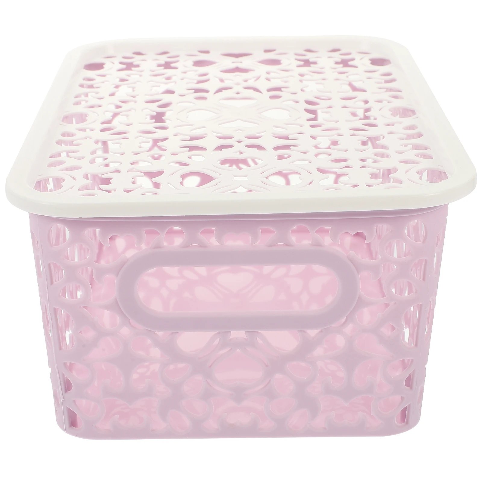 

Underwear Storage Baskets Lids Bin Plastic Storage Box Flat Cube Closet Shelves Organizer Plastic Hollow Stackable Container