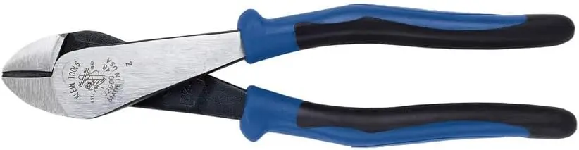 

Heavy-Duty Diagonal Cutting Pliers with Angled Head, Made in USA, Cuts ACSR, Screws, Nails, Hardened Wire, 8-Inch