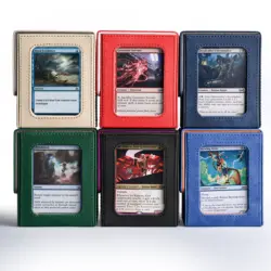 Scatola per mazzi di carte MTG con finestra di visualizzazione, scatola per carte collezionabili, può contenere più di 120 carte a maniche singole, adatta per MTG,TCG, scheda